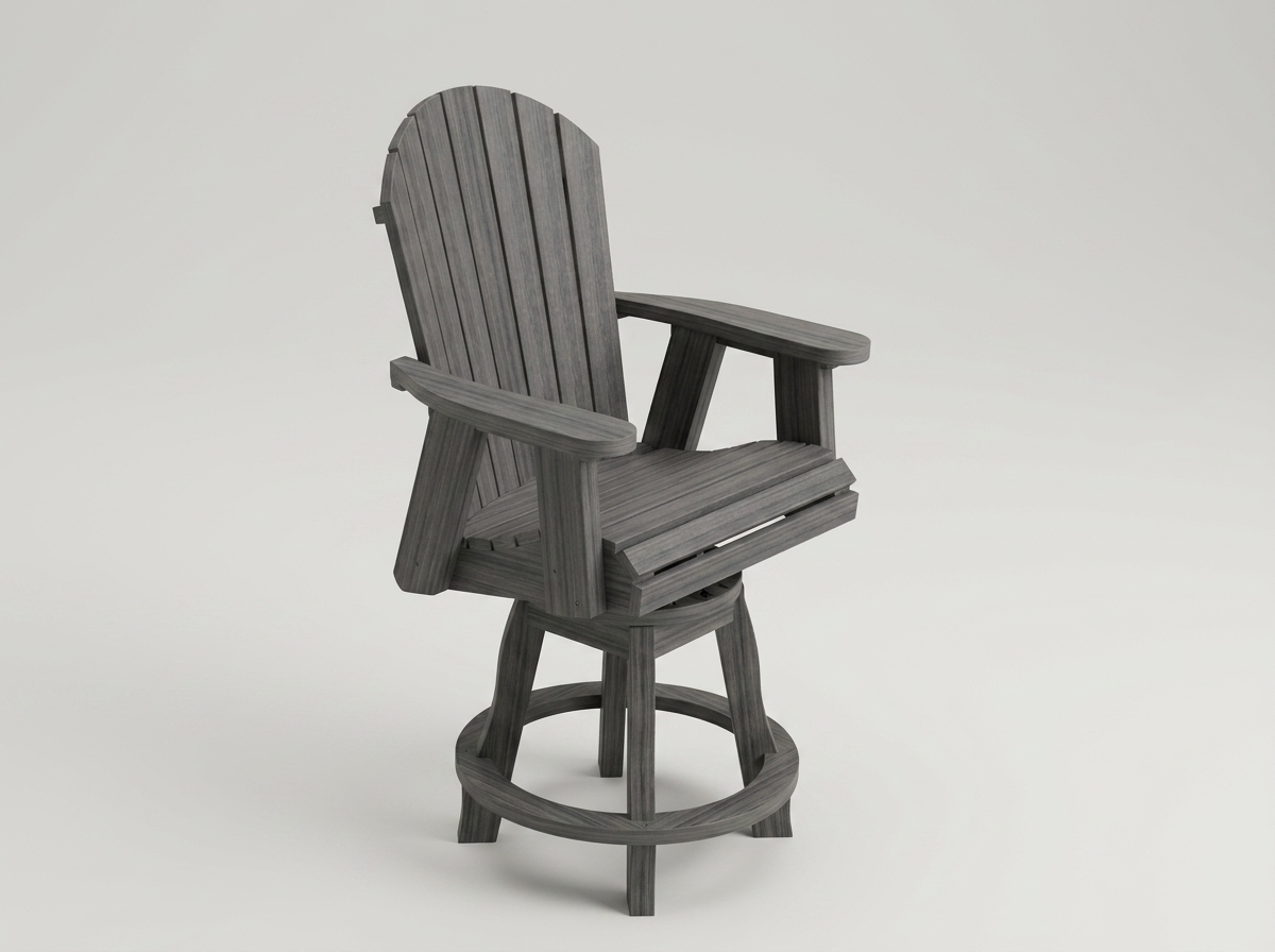 Fanback Swivel Dining Arm Chair