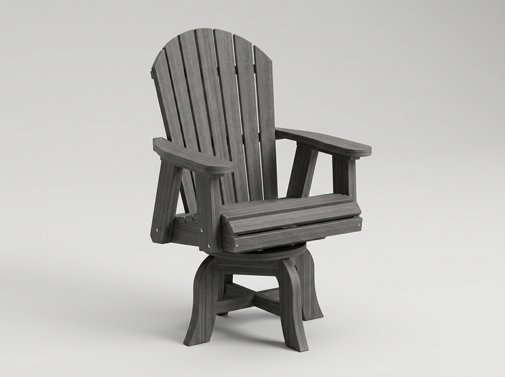 Fanback Swivel Dining Arm Chair