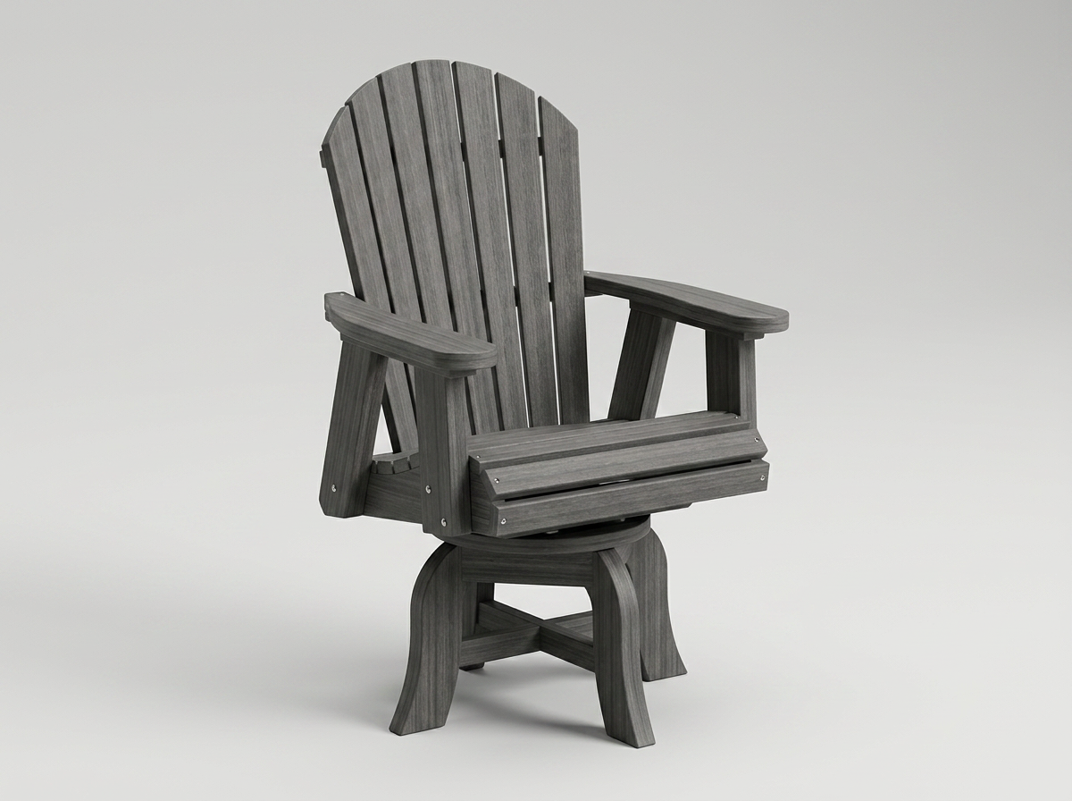 Fanback Swivel Dining Arm Chair